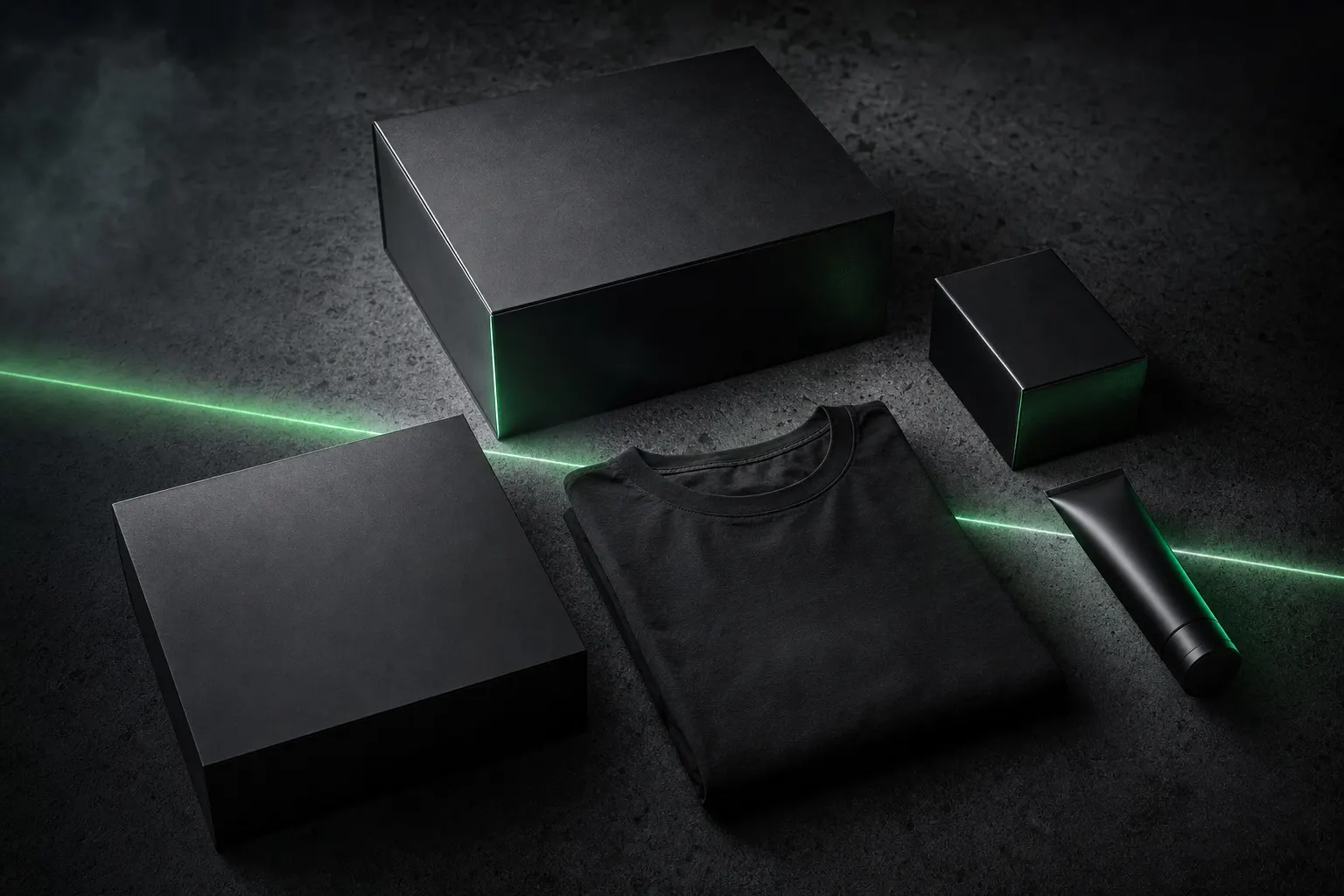 Custom packaging and branded merchandise collection by Lab 111.