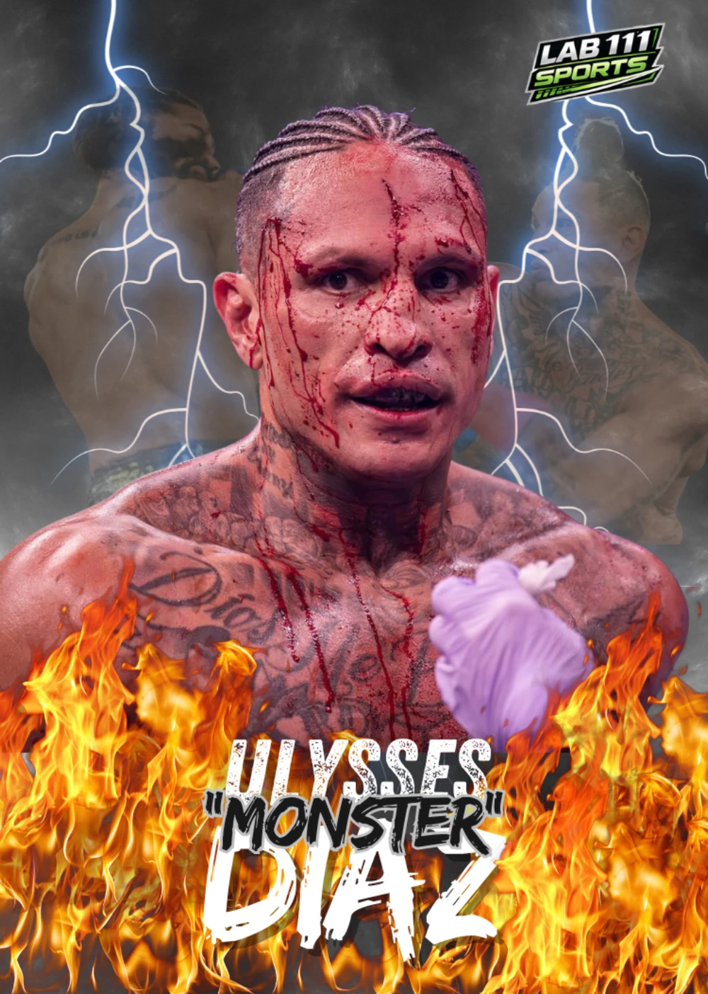 Uly Diaz Ring of Fire trading card by Lab 111 Sports.